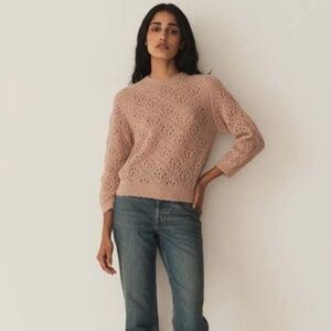 Doen Emiliana pointelle-knit sweater – Large